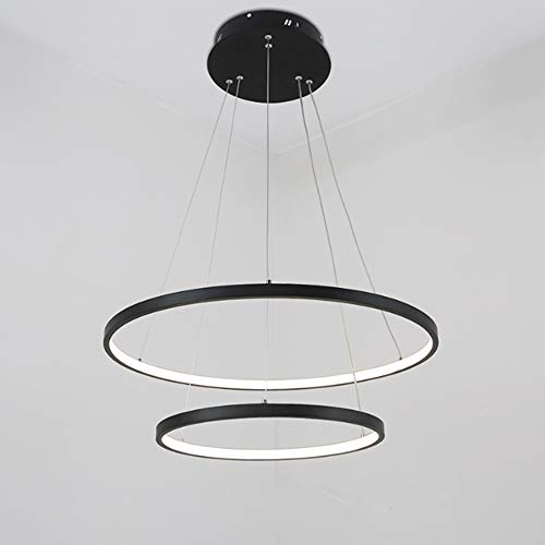 EMRE De Haute qualité et Simple Lustre, Moderne LED LED Lustre, 2 Bague Accrocher Moderne Lustre for l'éclairage Cercle Restaurant The Living Room Business Club Cadeau