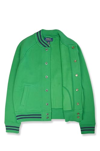 Polo Ralph Lauren Kids Boys Fleece Cotton Blend Snap Button Varsity Jacket,2
