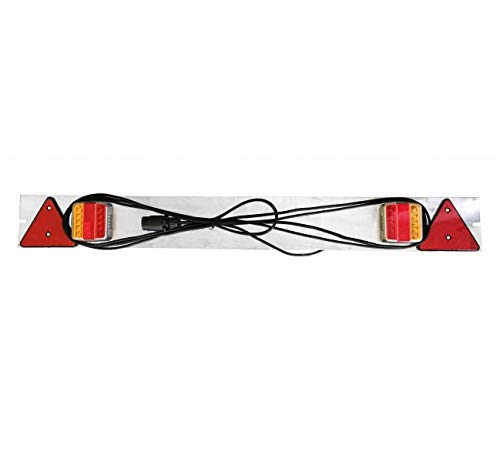 RAMPES DE FEU DE REMORQUE LARGEUR 1 M PRECABLE LONGUEUR 4 M - GALVA + LED