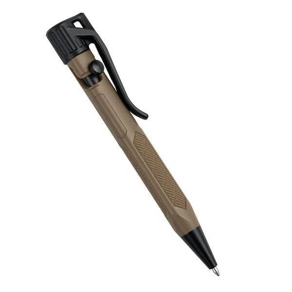 Rite in the Rain Metal and Plastic Bolt action Pen Tan Body with black ink