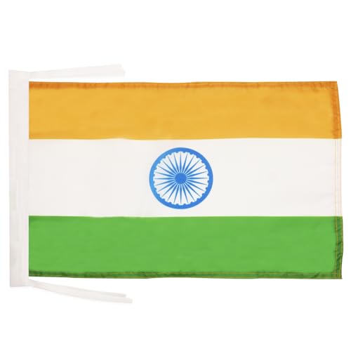 AZ FLAG - Flagge Indien - 45x30 cm Mit Kordel - Indische Fahne 30 x 45 Cm - Flaggen
