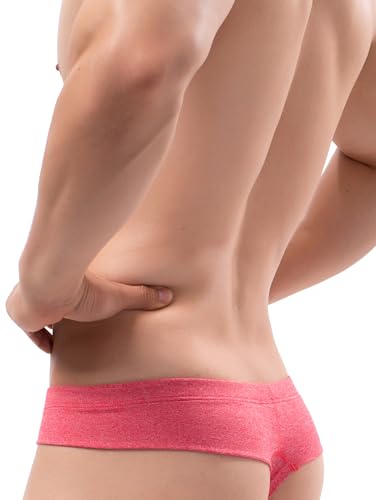 iKingsky Men's Soft Cheeky Thongs Sexy Mini Cheek Underwear Low Rise Bulge Underpanties for Men4