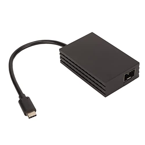 100M Ethernet Server Adapter with Saving Mode, Speed USB C Port, and Single Optical Port SFP Adapter for Desktop Computers