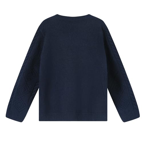 Image of Girls Cardigan V Neck School Uniform Sweaters Knit Ruffle Sweater Open Front Outerwear for Kids