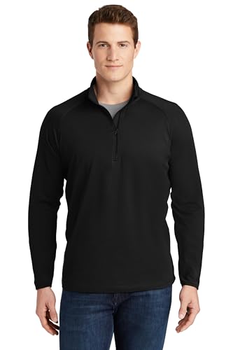 SPORT-TEK Men's Sport Wick Stretch 1/2 Zip Pullover