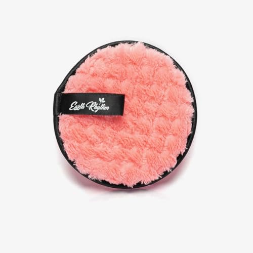 Image of Reusable Makeup Remover Pads (2 Pack) - Pink Microfiber Face Cleansing Sponges - Washable & Eco-Friendly Rounds for Sensitive Skin - Deep Pore Cleanser for Waterproof Makeup, Mascara & Foundation