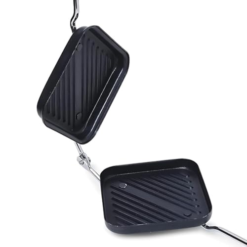 Image of NIRON Nonstick Grill Sandwich Toaster | Handheld Sandwich Maker with Nonstick Coating | Manual Sandwich Grill Toaster for Bread Toasting | Easy Grip Handle | Kitchen Snack Maker | Pack Of 1