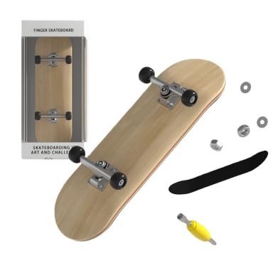Skateboard Finger Da Dito, Skateboard da Dito in Legno, Giocattolo Sportivo Regalo per Appassionati di Skateboard – Piccola Idea Regalo per Adolescenti e Capretti (wood)