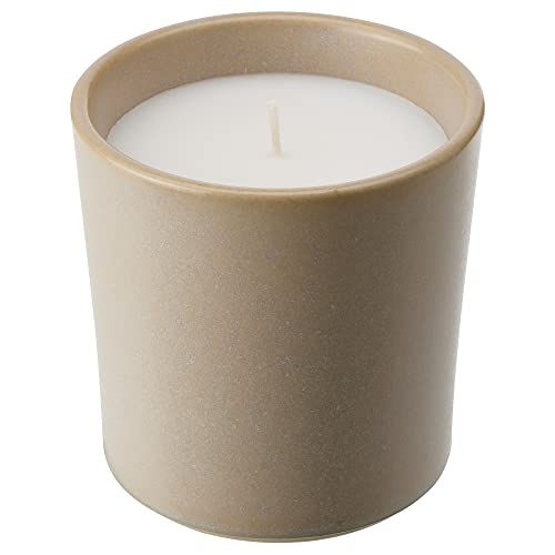 Bougie parfumée vanille JÄMLIK en céramique beige clair | 50h