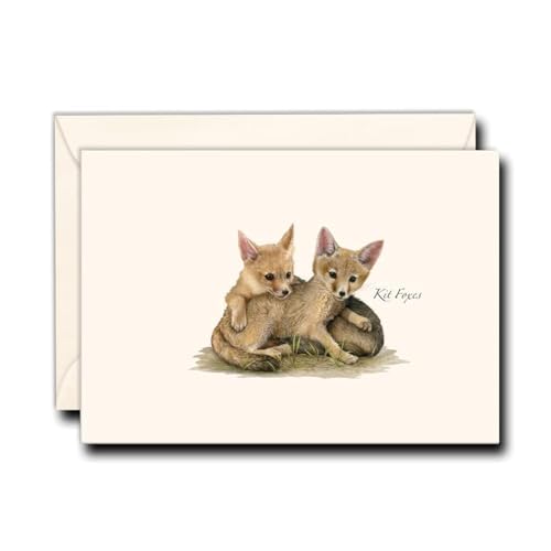 Image of Earth Sky + Water - Kit Foxes Notecard Set - 8 Blank Cards with Envelopes