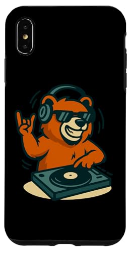 Tourne-Disque Amusant avec Ours DJ pour Amateur de Musique Coque pour iPhone XS Max