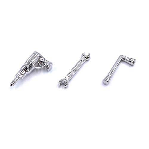 GALAOMA 17PCS 1:12 Miniature Doll House Tools Metal Home Repair Multi-Tool Model Set Fun for Party Dollhouse Decoration Accessories Mini Yard Supplies Creative Pretend Toy (Tool) - Thumbnail 6