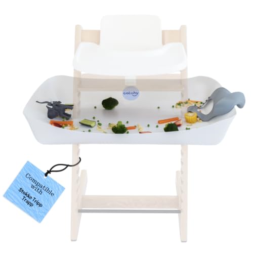 Image of Catchy - The Food and Mess Catcher for the Stokke Tripp Trapp - Catchy Food Catching Accessory for Highchairs - Baby & Toddler Food Mat - High Chair Food Catcher - High Chair Accessories | High Chair Food Catcher - High Chair Sold Separately - Baby & Toddler Food & Mess Catcher - Under High Chair Accessory