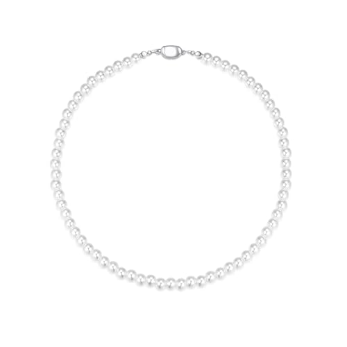 Image of Zeffy Pearl Necklace 4MM /6MM /8MM Dainty Round Imitation Pearl Choker Necklace Wedding Pearl Necklace Delicate Jewelry for Women Simple Bridesmaid Jewelry Gifts