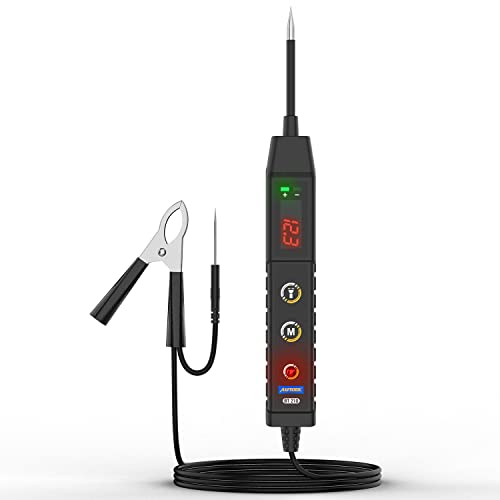 Image of AUTOOL Power Circuit Tester 9V-30V DC Car Electrical System Test Tool Kit With Lamp, 3.6FT Wire, 2 Sensitive Probes, Overload Protection