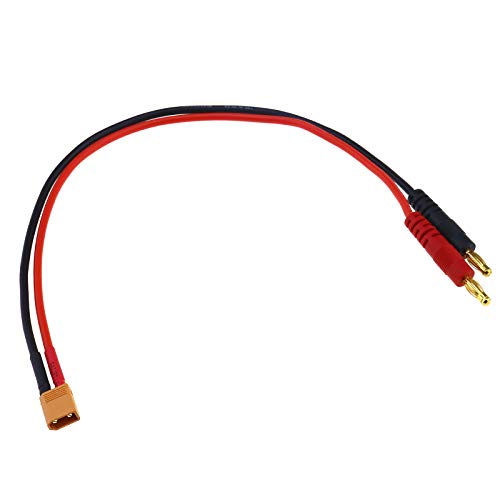 Cable con conector XT30 16AWG a Banana 4mm miniatura 1