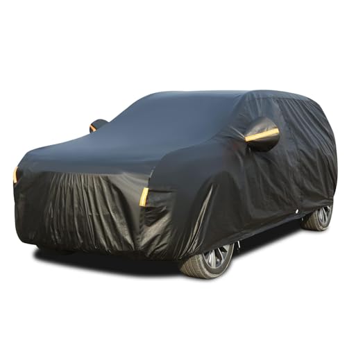 Image of Tecoom SUV Car Cover Waterproof All Weather for Automobiles with Cotton Lock /Zipper Door, UV Snow Wind Dust Hail Storm Outdoor Tarp Covers, Universal Full Exterior Covers, Fit for 216-230 inch