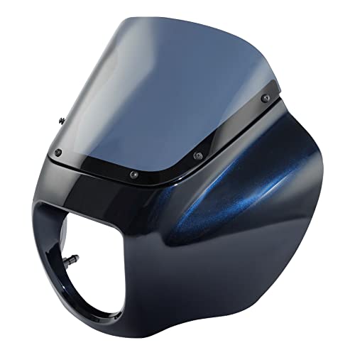 Image of Green-L Front Headlight Quarter Fairing Windshield Fit For Harley Softail Low Rider FXLR S FXLRS 2018-2025 Street Bob FXBB FXBBS 2018-2025 Softail Standard FXST 2020-2024 Midnight Blue