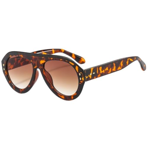 Protection UV400 lunettes de soleil ovales verres dégradés pour hommes et femmes