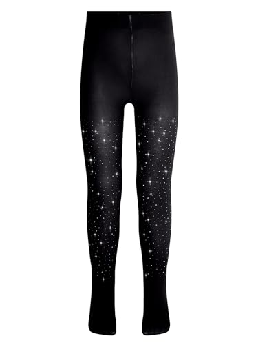 Kids Girls Rhinestone Tights Stretchy Sparkle Pantyhose Footed Leggings for Ballet Dance Stage Performance3