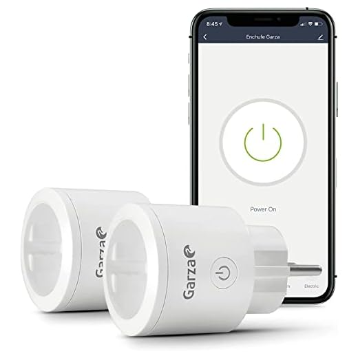 Garza Smart - Pack de 2 Enchufes Wifi Inteligentes, Programables, Wifi 2.4GHz, Con medidor de consumo, Control remoto por app y por voz Alexa/Google, Blancos