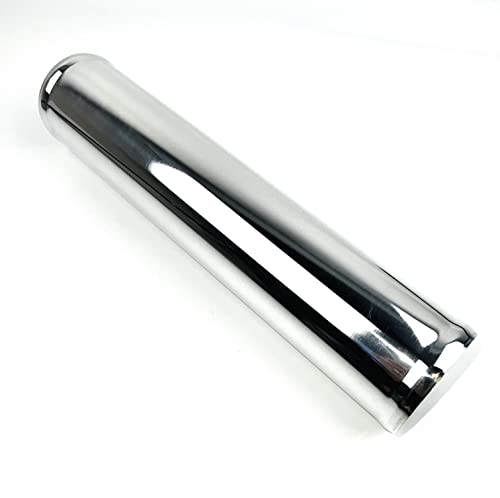 TenkeAuto Tubo universal de 12 pulgadas de longitud de 2 pulgadas de diámetro exterior de tubo de aluminio pulido DIY admisión de aire, Intercooler, Turbo (2 pulgadas recta)