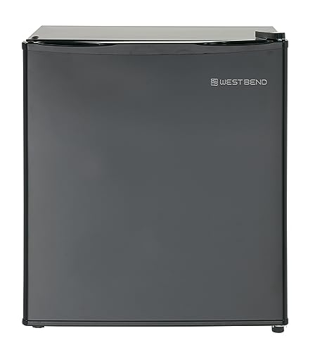 Image of West Bend Mini Fridge Compact Refrigerator for Home Office or Dorm, Auto Defrost with Reversible Door, Energy Star Rated, 1.7-Cu.Ft., Black