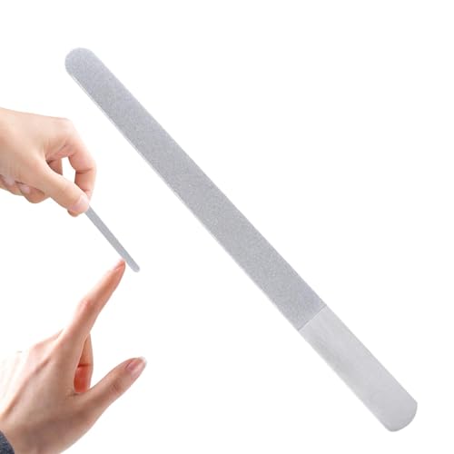 爪やすり - PVCバッグネイルファイル | ステンレススチールマニキュアファイル、家庭サロンや旅行用の爪やすり、ペディキュアツール、マニキュアツール、ネイルケア(8.66x0.79x0.12インチ)