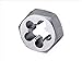 Dormer F302M18 Hexagon Rethreading Dienuts, Bright, M18, High Speed Steel, Plug 2.5 mm, Diameter 1.48", Height 11/16"