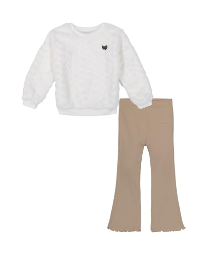 Image of Juicy Couture Girls' 2-piece Faux Fur Legging Set, Crewneck With Pants