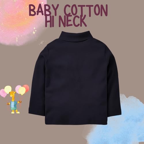 Image of REVOLTEK Boy's and Girl's 100% Cotton Full Sleeve Turtle High Neck T-Shirts Pack of 2