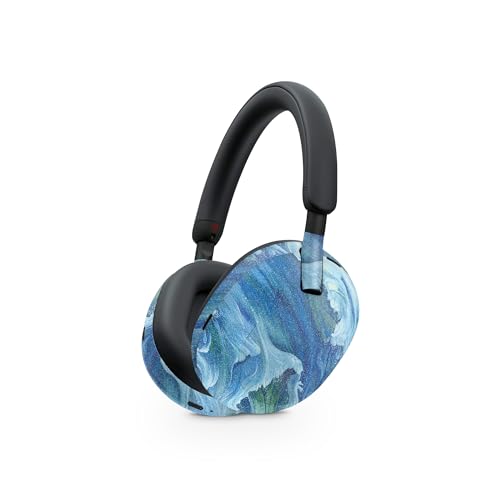 Image of MightySkins Glossy Glitter Skin Compatible with Sony WH-1000XM5 Headphones - Perfect Wave | Protective, Durable High-Gloss Glitter Finish | Easy to Apply