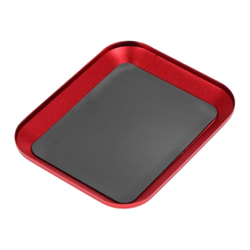 HYTROVE アルミ合製磁気スクリュートレイ 螺?托? 多機能モデル用ネジ収納プレート 部品整理 ガレージ作業効率化 赤