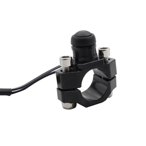Bouton de démarrage moto universel en aluminium noir pour remplacer un switch de guidon cassé