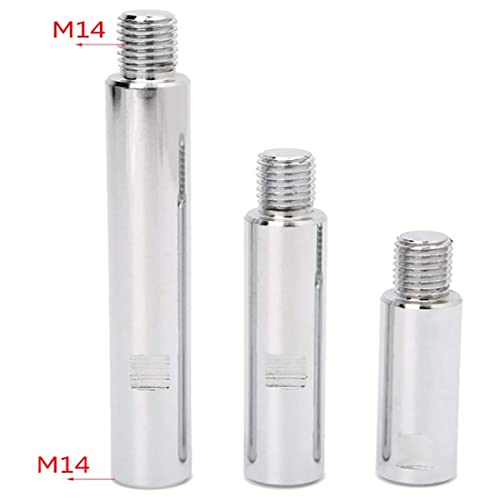 Image of DIY Crafts Only Stainless Steel M14 Material Rotary Extension Shaft Rod Thread for Electric Rotary Polisher,Car Polisher,Polishing Pads,Backing Plate Sucker (3x Rod, 4 inchinch Extension Shaft)