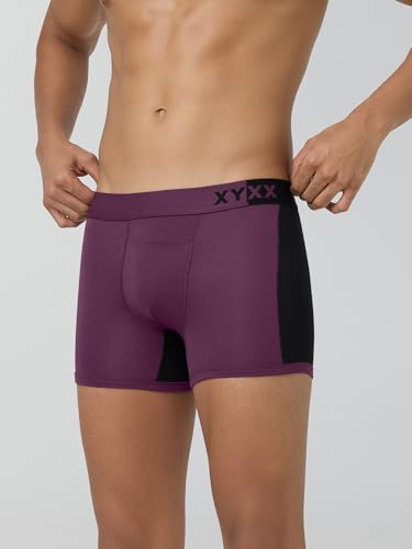 Image of XYXX Men's Dualist Micromodal Colorblock Trunks|Antimicrobial, Regular Fit, No-Marks Waistband|Underwear for Man Combo (Pack of 2)