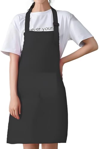 Elite Kitchen Supply Adjustable Bib Apron with 2 Pockets, Water