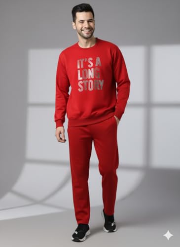 Image of Mack Jonney Graphic Print Track Suit for men | Co-ord Set | Warm Fleece Tracksuit Set | Full Sleeve Sweatshirt