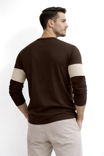 Image of The Dry STATEMen's Full Sleeve Basic Fit T-Shirt with Contrast Tipping Details Neck