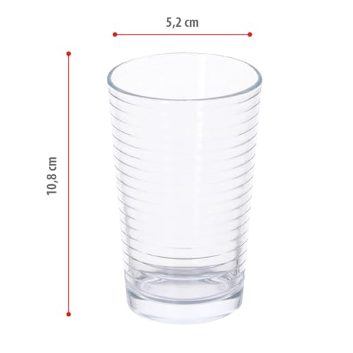 alpina Wassergläser - Trinkgläser Set - Gläser Set 6 Teilig - Spülmaschinenfest - 220 ml, Weiß