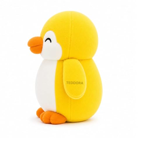 Image of Shy Penguin Soft Toy for Girls Boys Kids,Yellow,Penguin Animal Plush Stuffed Baby Teddy Gift Birthday, 18cm