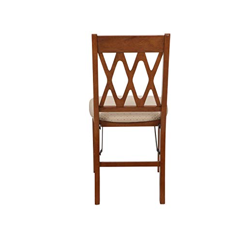 Stakmore Lattice Back Folding Chair Finish, Set Of 2, Wood, Cherry #TOP2