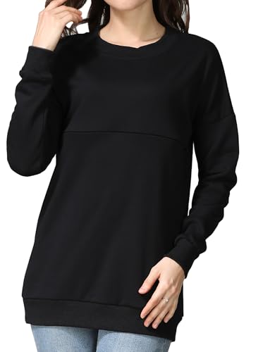 Sweatshirt maternité FEOYA pour un allaitement serein et chaleureux lors des balades d'hiver