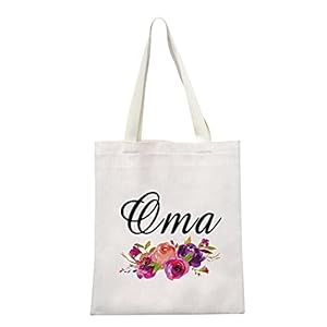 GJTIM Oma Gift Grandma Birthday Gift Oma Reusable Tote Shopping Bag Mother’s Day Gift for Oma(Oma Tote)