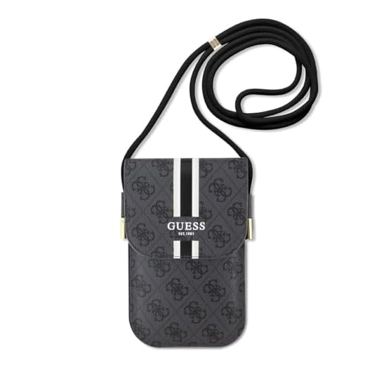 GUESS Bolsa GUOWBP4RPSK Negro 4G Stripes, Negro