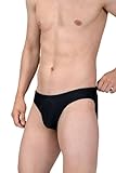PANTEASY Back Pocket Swimwear Brief Frenchie Anti Bacterial, Colour Fresh, Moisture Wicking (XL, Black)