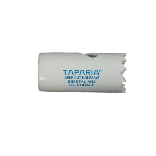 Image of Taparia Bi-Metal Hole Saw Cutter HSBM22 (22 mm Dia)-Variable Pitch Teeth, HSS 8% Cobalt-Precision Cutting Tool for Metal, Wood, Plastic-Professional Grade, DIY