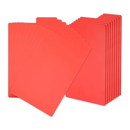 Intercalaires avec onglet PATIKIL 29x18cm en plastique rouge résistant et lavable