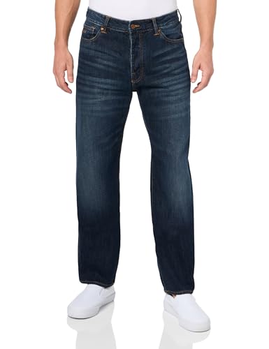 Armani Exchange Men's J88 Relaxed Straight Fit Non Stretch Denim
