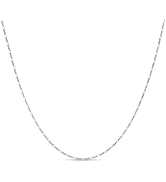 KEZEF Sterling Silver 1.5mm Figaro Zincir Kolye Kadınlar İ&ccedil;in - 925 İtalyan Elmas Kesim Zinciri, Avai...